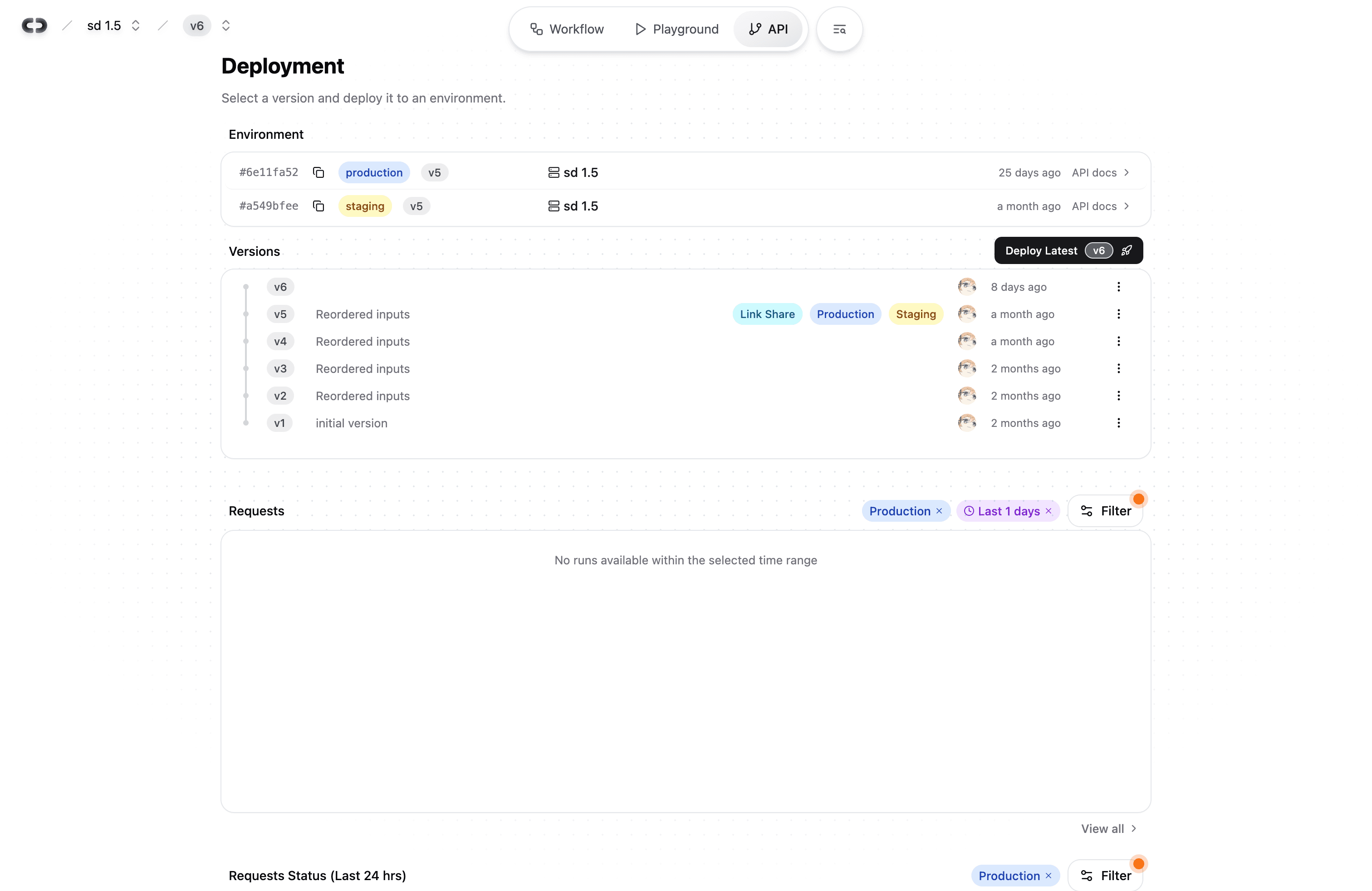 Deployment Interface