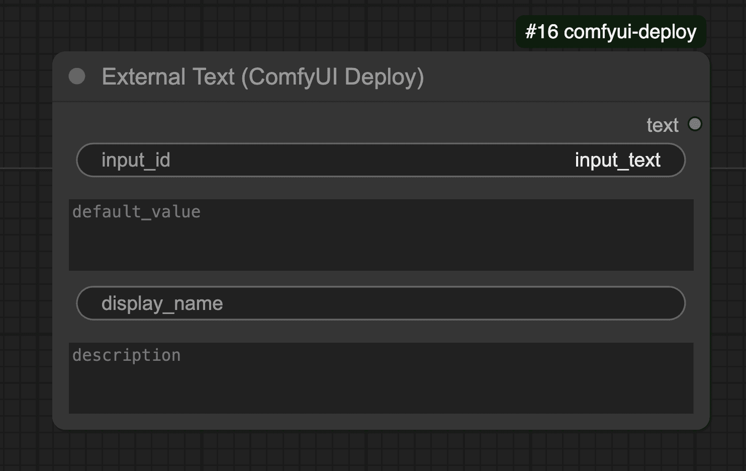 External Text Node